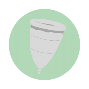 Illustration of a menstrual cup.