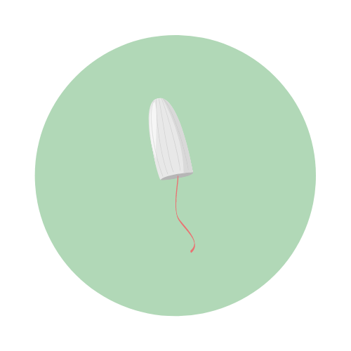 Illustration of a tampon