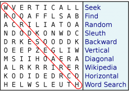 Image of an example word search