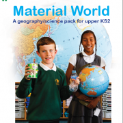 Front cover of the Material World resource pack for teachers