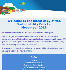 Screenshot of latest edition of Sustainability Bulletin