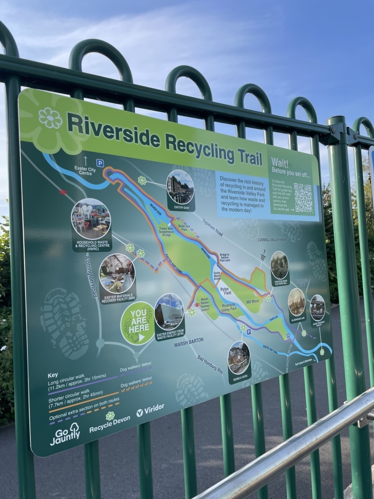 Map of Riverside Recycling Trail