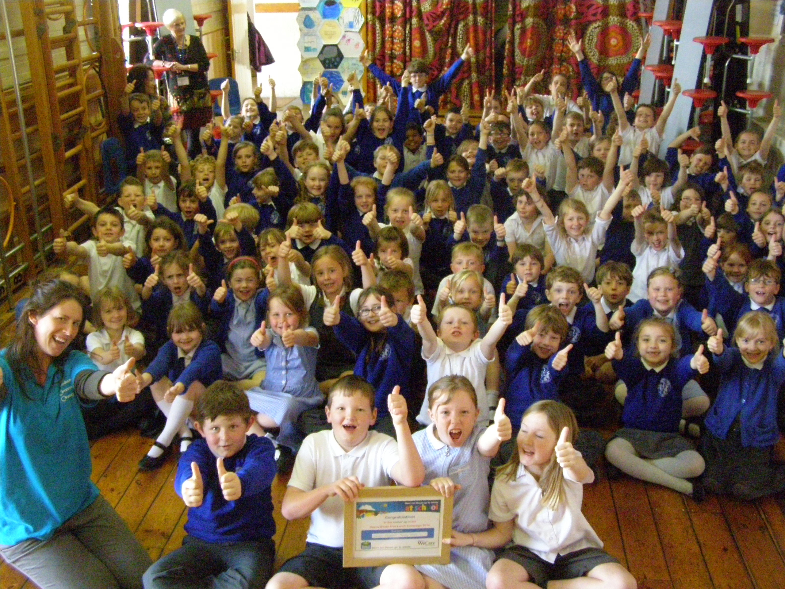 Celebrating Waste Free Lunches at Newton Poppleford Primary School
