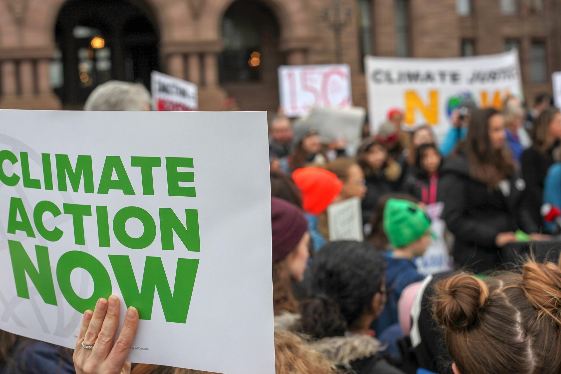 Climate action now sign