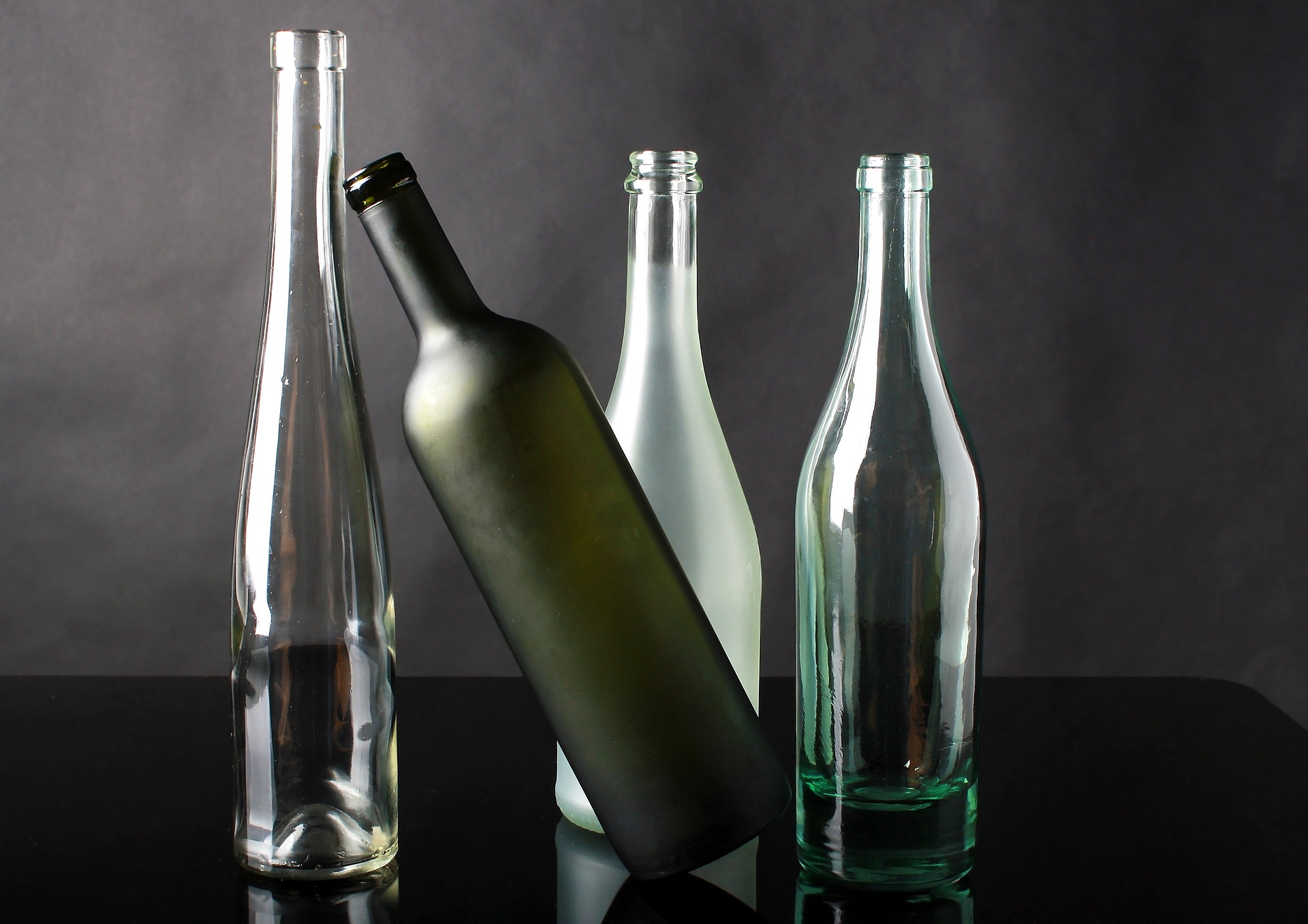 Image of 4 glass bottles