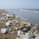 Picture of lots of plastic litter along a beach